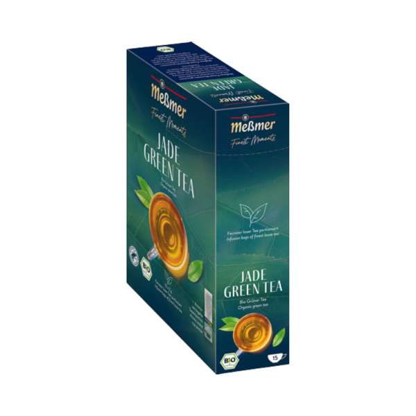 Meßmer Finest Moments Bio Jade Green Tea, Grüner Tee, Teebeutel im Kuvert, 2. Entnahmefach/displaytauglich, 30g
